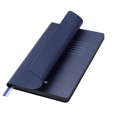 Ежедневник Moon river недатированный, синий (Синий, бежевый, серый)