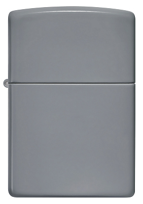 Зажигалка ZIPPO Classic с покрытием Flat Grey, латунь/сталь, серая, глянцевая, 38x13x57 мм