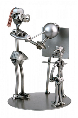 Школьный педагог Фигурки из металла HINZ &amp; KUNST (Серебряно-чёрный)