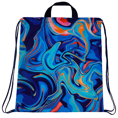 Сумка-рюкзак с полноцветной печатью, размер L (Синий)