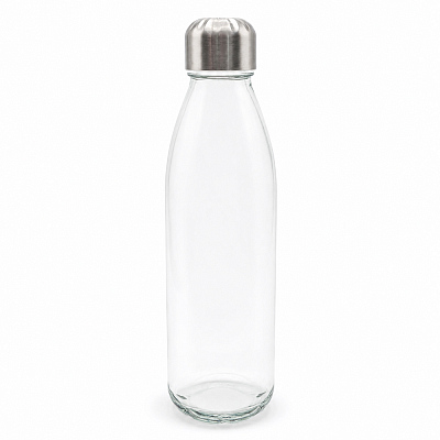 Бутылка стеклянная с манжетой и держателем Glassy, чёрная