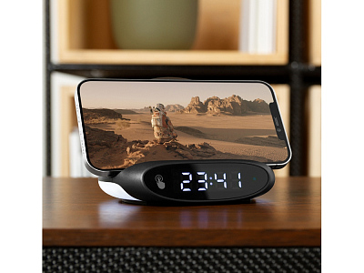 Часы-трансформер c беспроводной зарядкой Chronos, 15 Вт