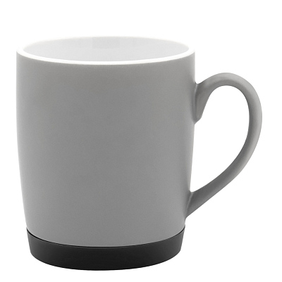 Кружка Make Me To Go, серая/чёрная (Серый/черный)