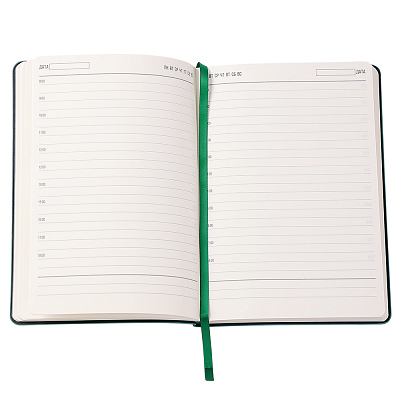 Ежедневник A5 недатированный Stefano в мягком переплёте, темно-зеленый