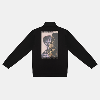 Толстовка на молнии Астин (Astin) черная, размер S/M