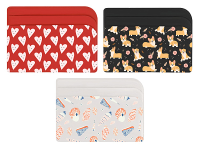 Картхолдер для 3-х карт с возможностью полноцветной печати софт-тач