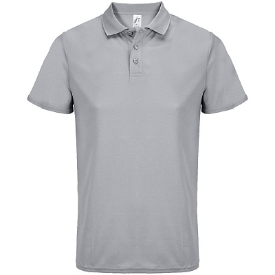 Рубашка поло унисекс Pitcher, серая (Серый)