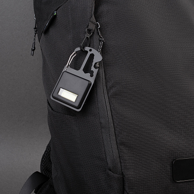 Брелок-мультитул-фонарь "Multy", черный