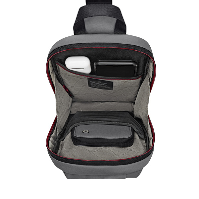 Рюкзак с одним плечевым ремнём VICTORINOX Travel Essentials, серый, полиэстер, 18x8x30 см