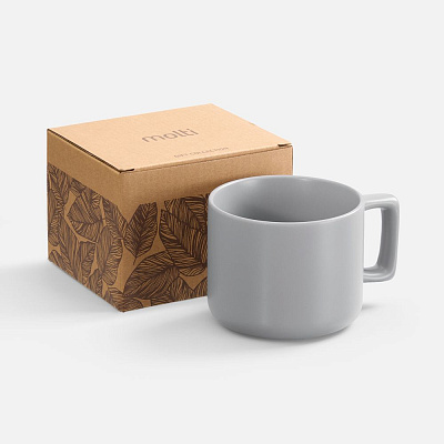 Чашка Jumbo в коробке матовая, светло-серая (Серый)
