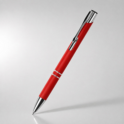 Ручка металлическая шариковая C1 soft-touch (Красный)