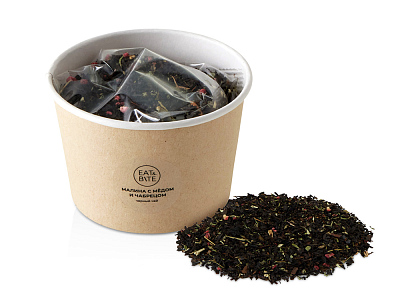 Чай черный Малина с медом и чабрецом, 50 гр. (Бежевый)