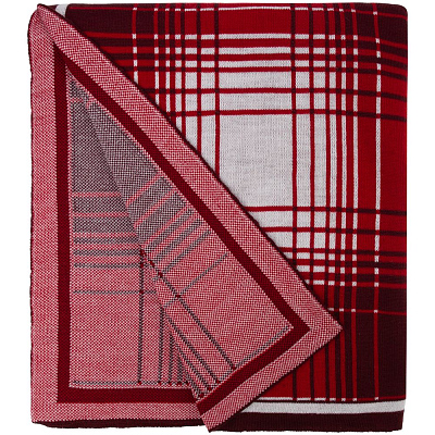 Плед Duotone  с белым (Красный)