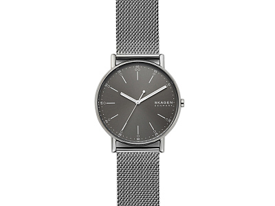 Часы наручные, мужские (Корпус- серый, циферблат- серый, крепление- серый)