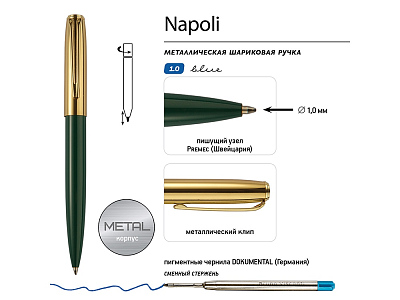 Ручка металлическая шариковая Napoli