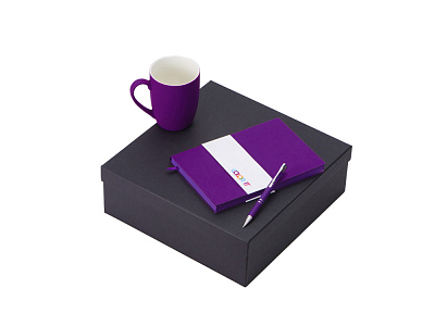 Подарочный набор COLOR IT с блокнотом, металлической ручкой и кружкой (Фиолетовый)