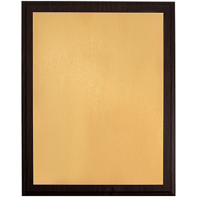 Плакетка Plaque XL, венге с золотистой пластиной (Золотистый)