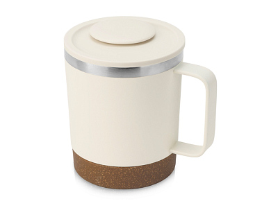 Стальная кружка с двойными стенками и магнитным клапаном Swipe (Белый)