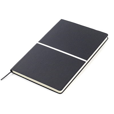 Ежедневник A5 недатированный Equator в мягком переплёте с серебристым (Чёрный) Ежедневник A5 недатированный Equator в мягком переплёте с серебристым (Чёрный)