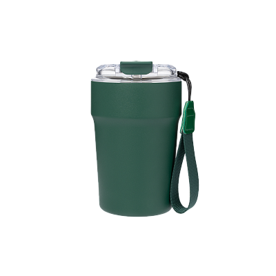 Термокружка вакуумная Monaco, темно-зеленая (Зеленый)