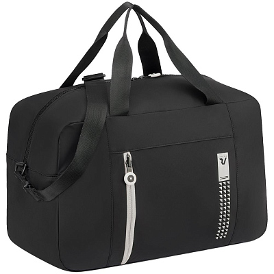 Сумка дорожная Compact Neon, черная с белым (Чёрный)