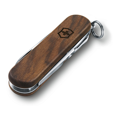 Нож-брелок VICTORINOX Classic SD, 58 мм, 5 функций, деревянная рукоять
