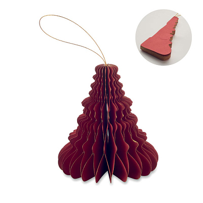Christmas paper tree hanger (Красный)