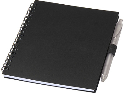 Набор из блокнота и пластиковой шариковой ручки Niove (Чёрный)