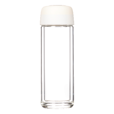 Бутылка стеклянная с двойными стенками Bianca, белая (Белый)