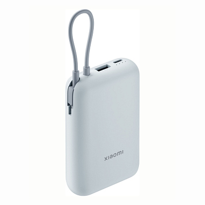 ПЗУ со встроенным кабелем Xiaomi Power Bank 10000, голубой