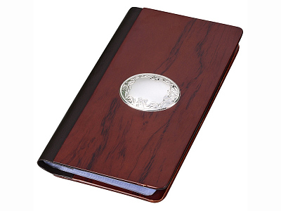 Визитница Престижный клиент (Красный бургунди/серебристый)