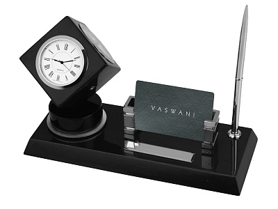 Настольный прибор с погодной станцией Магдебург (Чёрный)