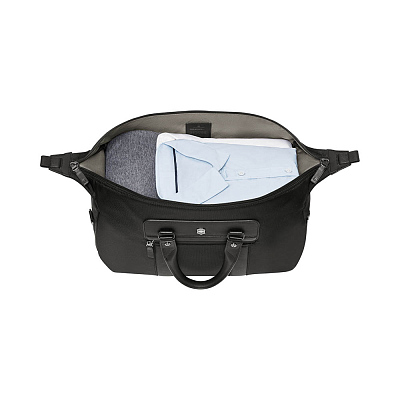 Дорожная сумка VICTORINOX Architecture Urban2 Compact Weekender, черный, полиэстер/кожа, 47x23x31 см, 32 л