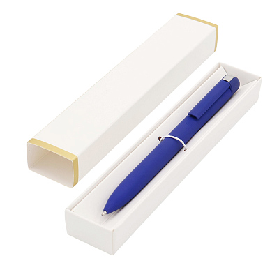 Ручка Espada в коробке Cradle белой с позолотой, синяя (Синий)