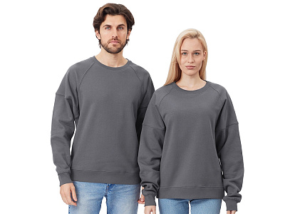 Свитшот оверсайз Paris, унисекс (Тёмно-серый)