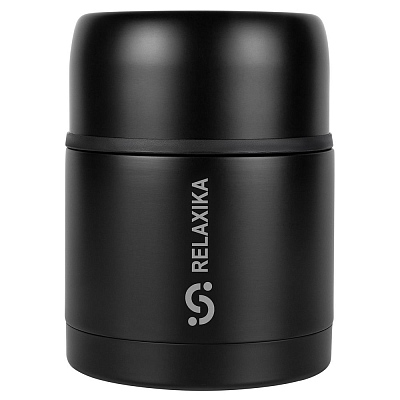Термос для еды Relaxika 500, черный (Чёрный)