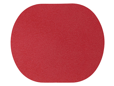 Патч Овал, nubuk (Красный)