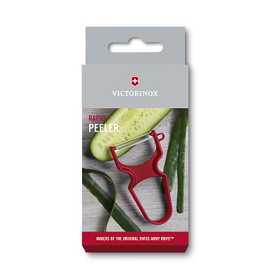 Овощечистка VICTORINOX RAPID, поворотное лезвие из нержавеющей стали, красная