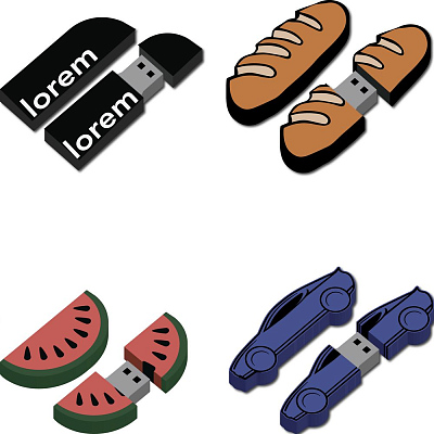 Флешки Gummi на заказ 16 Гб