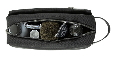 Несессер мужской BUGATTI Nero, чёрный, нейлон 1680D/кожа, 24х7,5х16 см