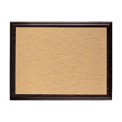 Плакетка Plaque, малая, венге с золотистой пластиной (Золотистый)