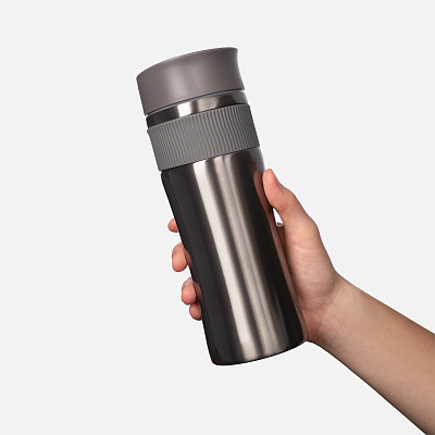 Термокружка вакуумная Поло (Polo), серая