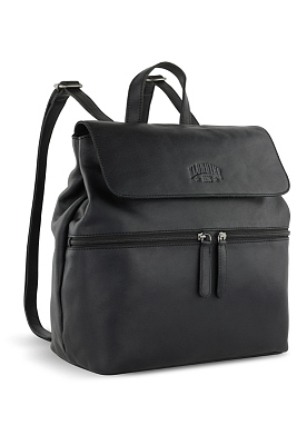 Рюкзак женский KLONDIKE GOLD «Miki», натуральная кожа в черном цвете, 39 х 32 х 14,5 см