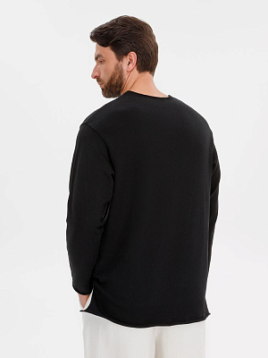 Лонгслив унисекс Siluetti Fuori, черный