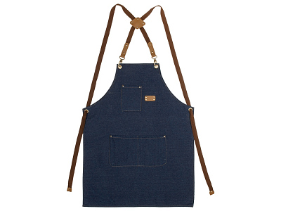 Джинсовый фартук с карманами Fry (Синий)