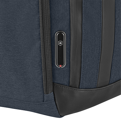 Рюкзак VICTORINOX Architecture Urban2 Deluxe Backpack 15”, синий, полиэстер/кожа, 31x23x46 см, 23 л