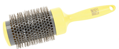 Термобрашинг Dewal Beauty серия "Лимонный пудинг" с керамич. покрытием d 55/65мм (Желтый)