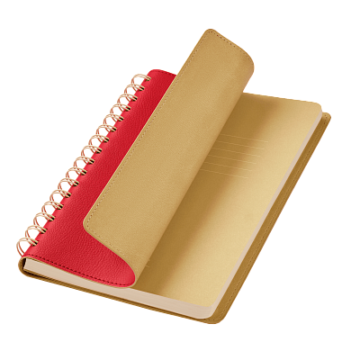 Ежедневник Виста (Vista) недатированный, красный/бежевый (Красный, бежевый)