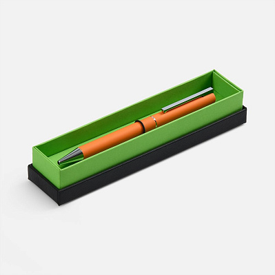 Ручка шариковая Blade Soft Touch в футляре, оранжевая (Оранжевый)