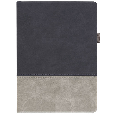 Ежедневник Horizon, недатированный  с черным (Серый)